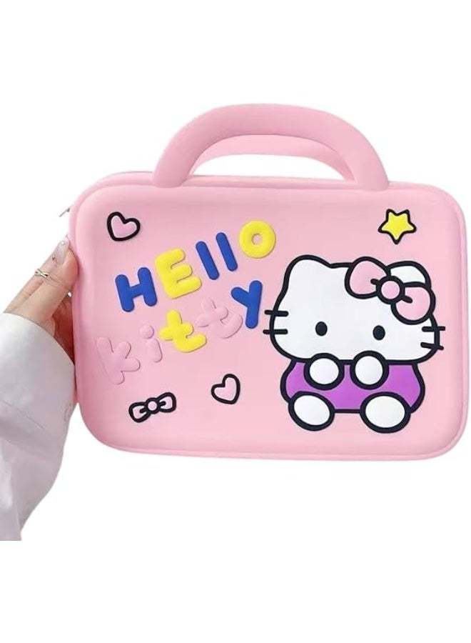 Hello Kitty iPad Bag Sleeve 11 Inch Handbag for iPad (A16) 11th | 10th generation (2025/2022) | iPad Air 6th | 5th gen  | Samsung Xiaomi Bag Cover Shockproof Portable Pockets Tablet (Pink) - Image 1